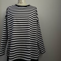 border Tシャツ(白黒)M