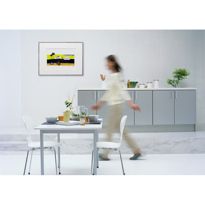 版画 五味太郎 「バスがきた」 ※著者直筆サイン入り | 五味太郎