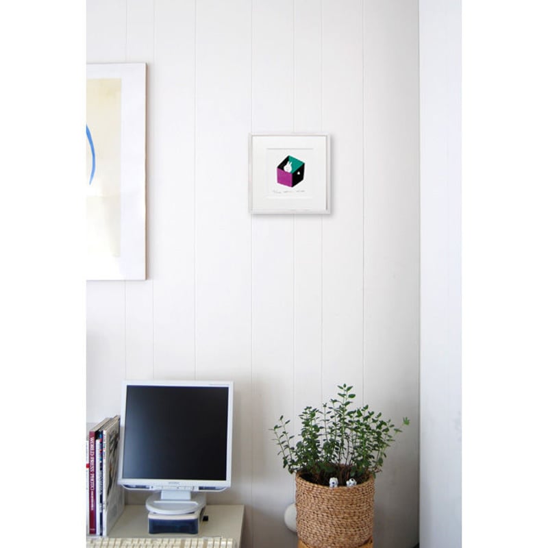 ラビット✨うさぎ　作家さんサイン入り 版画 「うさぎさんきいている」 ※著者直筆サイン入り | 五味太郎