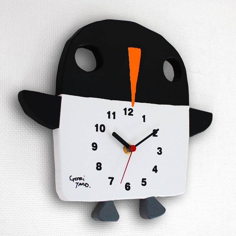 絵本作家 五味太郎 オリジナル時計・クロック 「ペンギン」 | 五味太郎