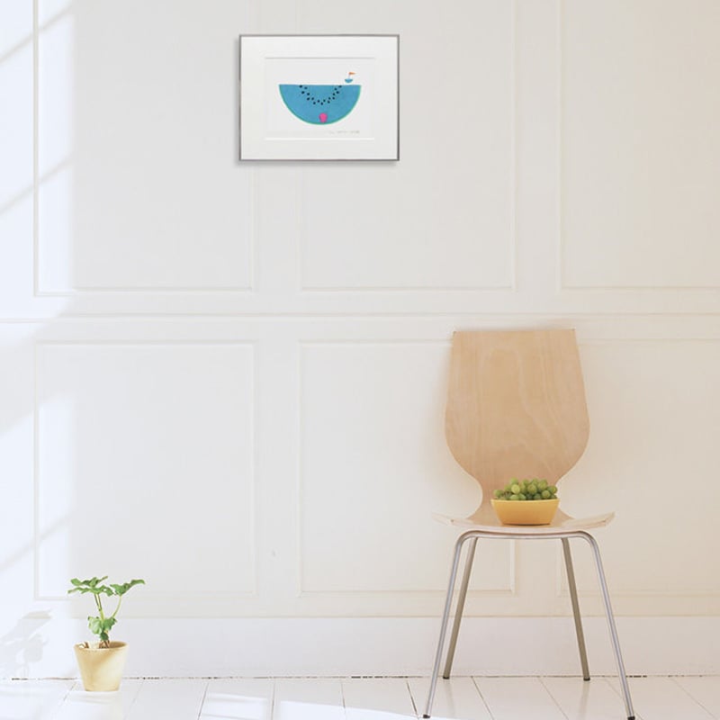 版画 五味太郎「すいかの夏」 ※著者直筆サイン入り | 五味太郎