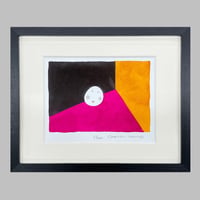 版画 五味太郎「夜・ふくろうさん」 ※著者直筆サイン入り | 五味太郎