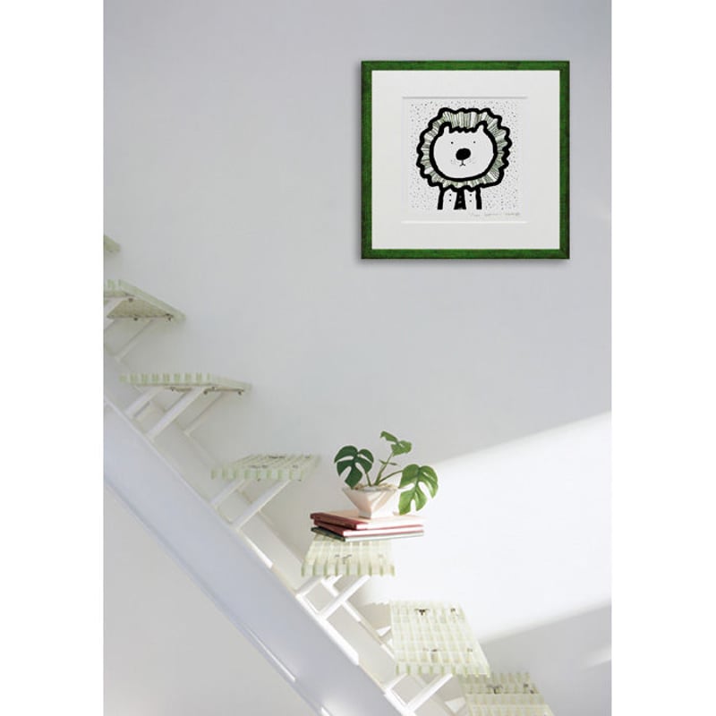 版画 「ライオンくんおもいだしている」 ※直筆サイン入り AP版 | 五味