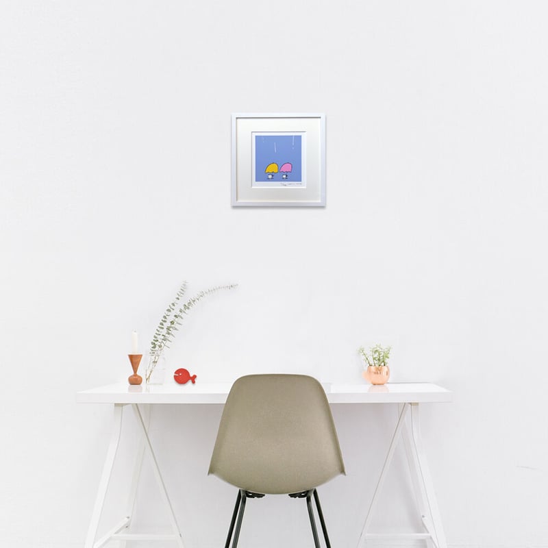 版画 「雨のコーヒーカップ」 ※著者直筆サイン入り | 五味太郎