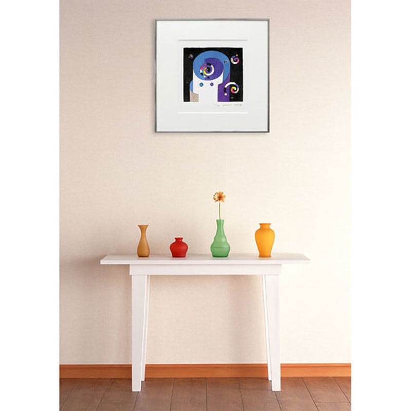 美品 五味太郎「ちびすけきらきら」版画 直筆サイン入り 額縁入り 絵本 