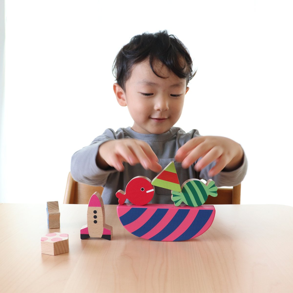 絵本のつみき「きんぎょがにげた バランスセット」 | 五味太郎