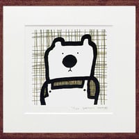 版画 「くまさんまっている」　※著者直筆サイン入り