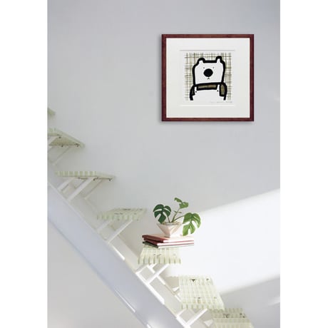 版画 「くまさんまっている」　※著者直筆サイン入り