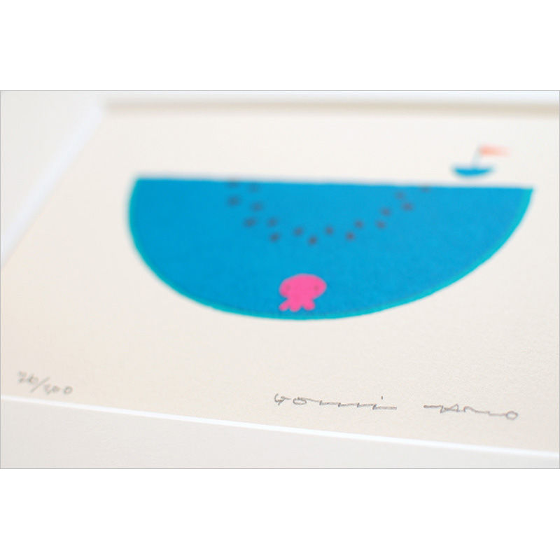 版画 五味太郎「すいかの夏」 ※著者直筆サイン入り | 五味太郎