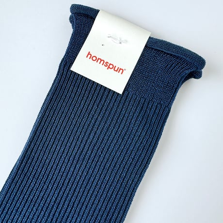 homspun シルケットコットン ハイソックス