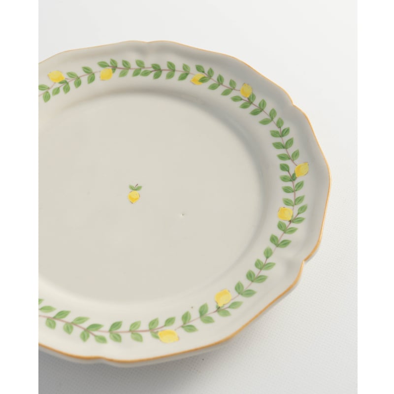 阿部慎太朗 花形リム皿6寸（檸檬） | ぶどうのたね