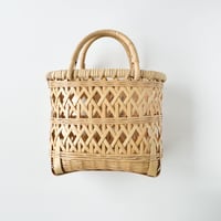 髙見八州洋　縄目差しバスケット　小