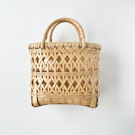 髙見八州洋　縄目差しバスケット　小