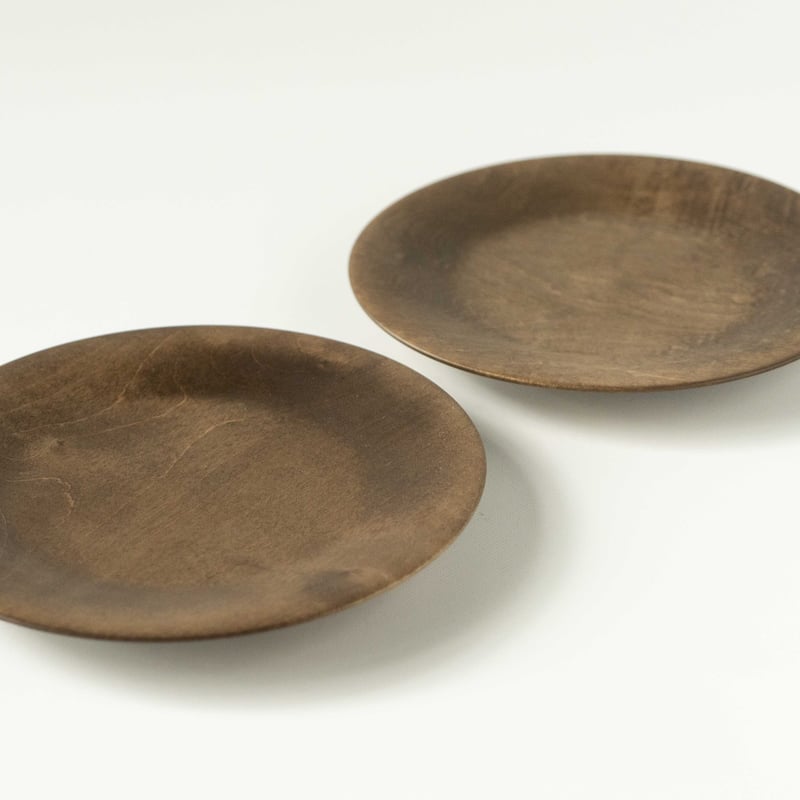 内田悠さん　イタヤカエデ柿渋染 内田悠 丸リム皿180 イタヤカエデ柿渋染 | ぶどうのたね