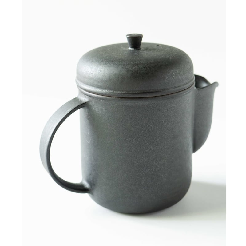 新品未使用　服部竜也　ペリカンピッチャー　黒釉　作家　ポット　器　紅茶　珈琲 黒釉 ペリカン茶壺 服部竜也作品 HT24_14 | web-shop MITATE