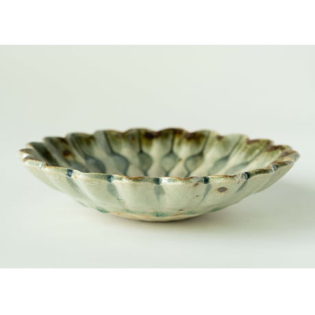 平岡仁　掛分輪花鉢