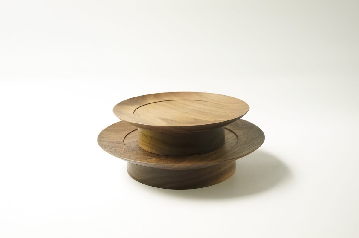 新品未使用 神野達也 リム台皿 23cm ウォールナット 【公式通販】