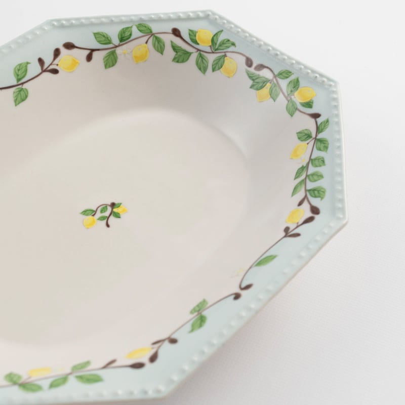 阿部慎太朗 八角オーバル深皿（檸檬/バイカラー） | ぶどうのたね
