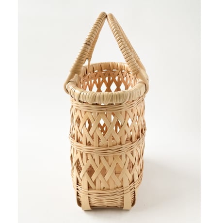 髙見八州洋　縄目差しバスケット　小