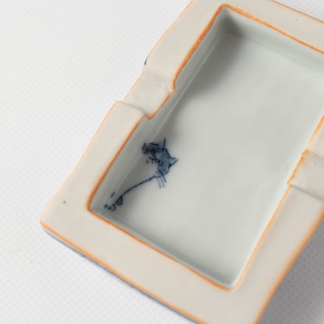 工房あめつち　陶硯　猫
