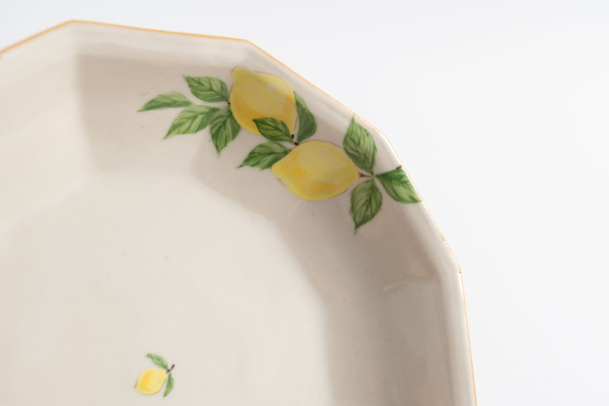 阿部慎太朗 十二角深皿5寸（檸檬） | ぶどうのたね