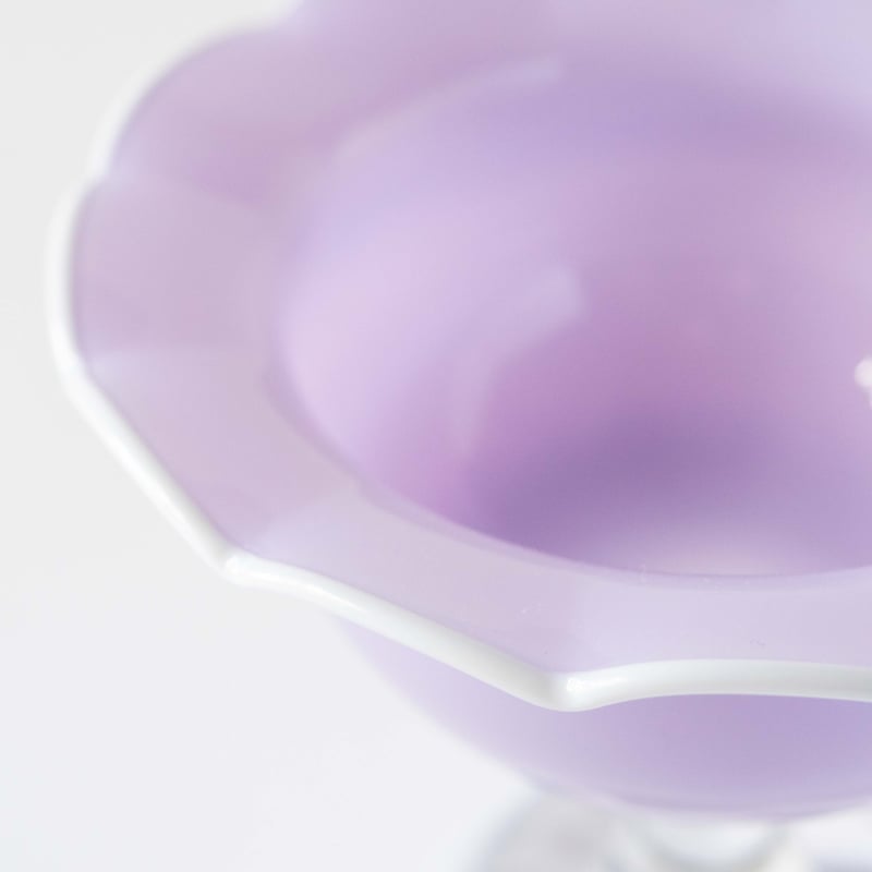 澤田和香奈 パフェグラス デザートカップ トール(パステルグリーンふち) 澤田和香奈 パフェグラス デザートカップ トール(パステル