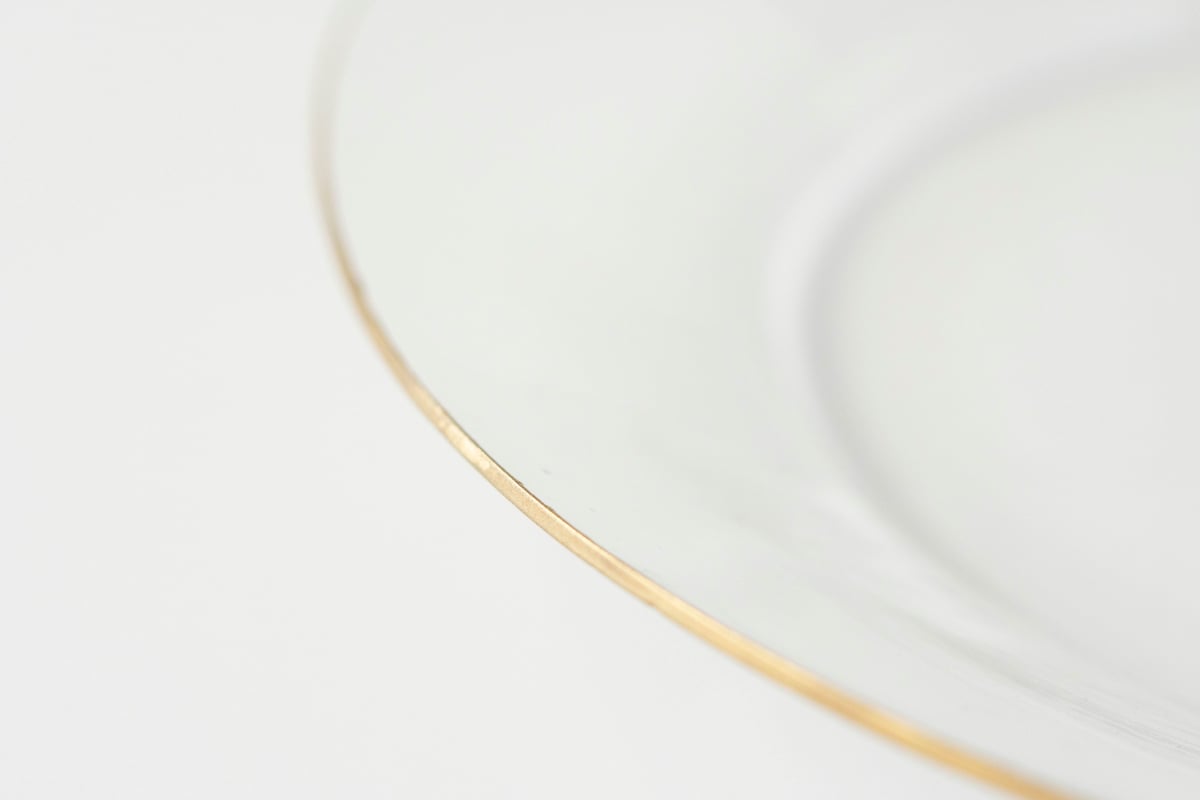 谷口嘉 金縁リム皿 | ぶどうのたね