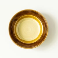増渕篤宥　褐釉掛分シチューボウル