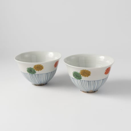 工房あめつち　色絵菊飯碗
