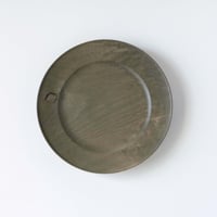 内田悠　リム皿240　イタヤカエデ鉄媒染　ガラス塗装