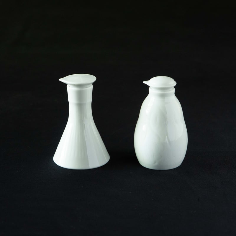 【2点セット】角田淳さん　醤油さし 角田淳さん 白磁醤油差し 角田淳 醤油差し 新 角田淳さんから味噌