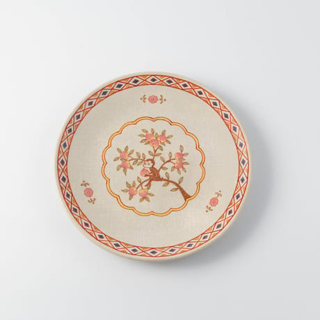 舘真由美　桃猿図皿