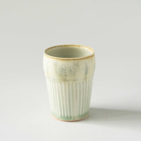 鈴木まどか　彫花紋鎬コップ