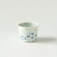 稲村真耶　鳥秋草文蕎麦猪口