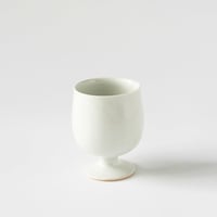 鈴木まどか　白瓷足付杯