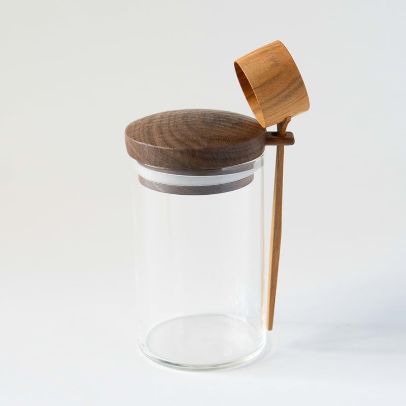 田澤祐介 コーヒーキャニスターM＆珈琲杓 中柄サクラ | ぶどうのたね