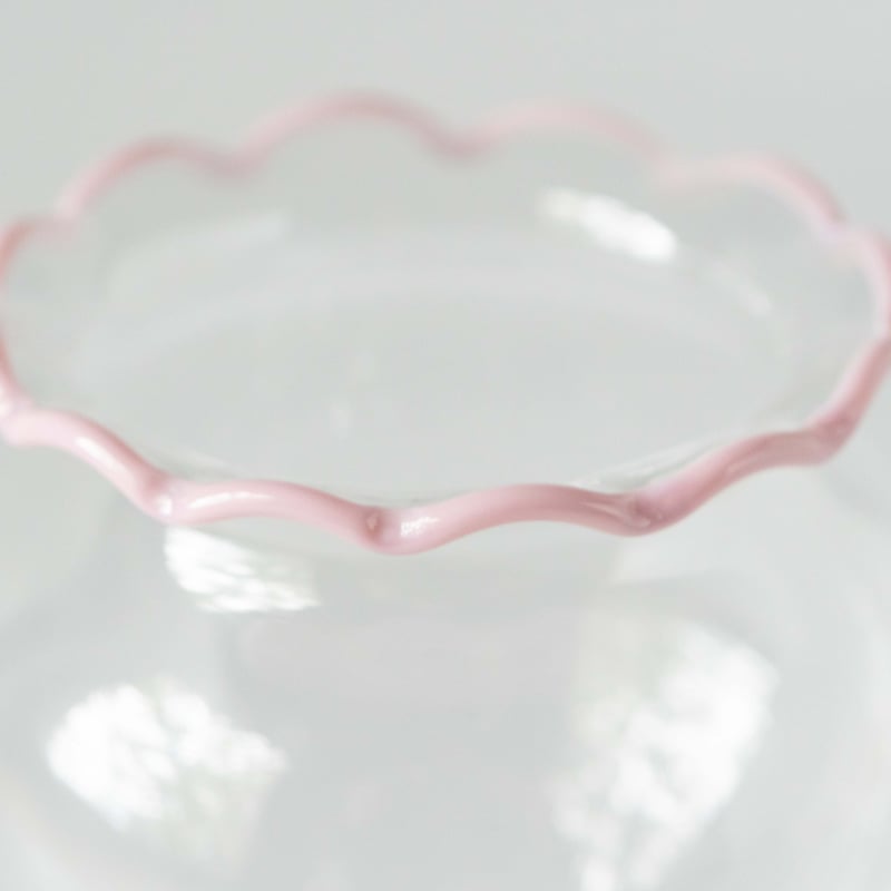 澤田和香奈 パフェグラス デザートカップ トール(パステルグリーンふち) 澤田和香奈 パフェグラス デザートカップ トール(パステル