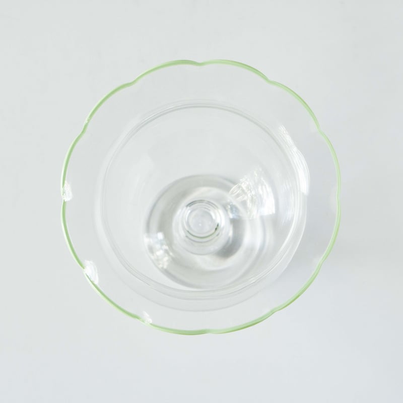 澤田和香奈 フリルパフェグラス デザートカップ (黄色ふち) 澤田和香奈 フリルパフェグラス デザートカップ (黄色ふち)