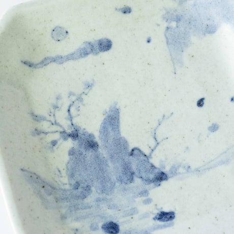 吉田崇昭　染付八角形絵替り皿