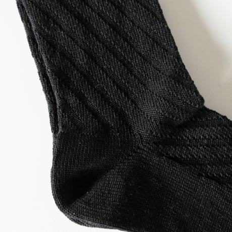 homspun・ シルケコットン 斜めリブソックス