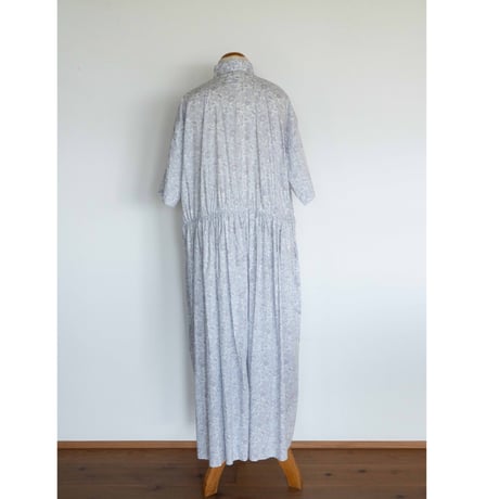 TOUJOURS Short Sleeve Classic Gathered Dress[Smoke Lilac]