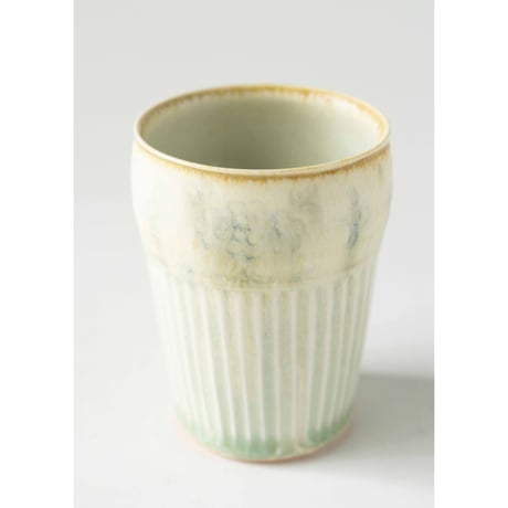 鈴木まどか　彫花紋鎬コップ