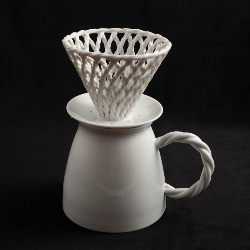 村上雄一 白磁ねじねじピッチャー | ぶどうのたね