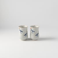 工房あめつち　色絵花唐子ゆのみ