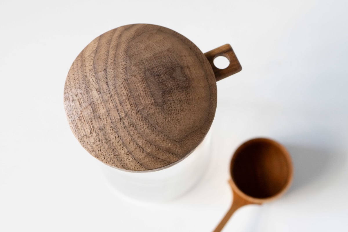 田澤祐介 コーヒーキャニスターM＆珈琲杓 中柄サクラ | ぶどうのたね