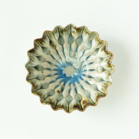 平岡仁　掛分輪花鉢