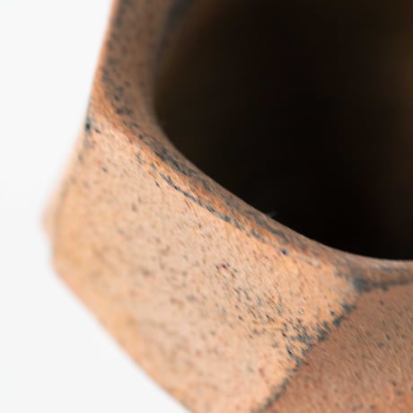 平岡仁　炭化面取ぐい呑み