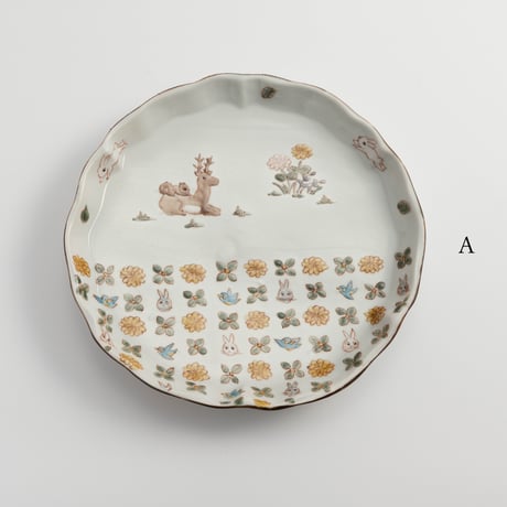 川合孝知 マグ カップ　深　皿　鉢　クマ　動物　うさぎ　鹿　リス　楕円　苺 川合孝知 マグ カップ 深 皿 鉢 クマ 動物 うさぎ 鹿 リス 楕円 苺