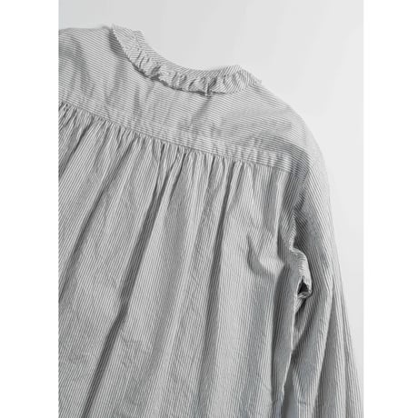 homspun・ハイカウントクロス フリルブラウス