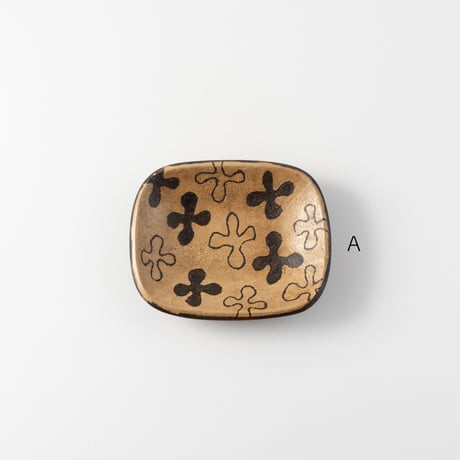石黒雄大　角皿小　色漆